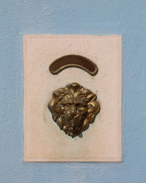 Decorated Doorbell Brass European City — Stock Photo, Image