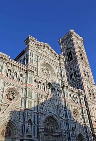 Florence Italie Façade Ornée Cathdreal Également Appelé Duomo Firenze Langue — Photo