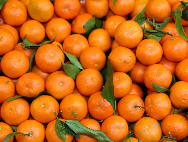 Turuncu Sicilya Meyve Sebze Pazarında Satılık Mandalina Arka Plan — Stok fotoğraf