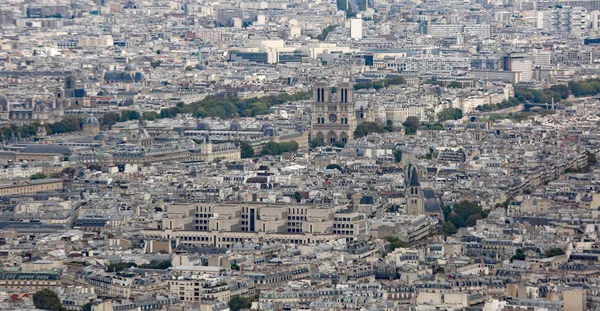 Панорама Парижа Базиліка Нотр Дам Багато Будинків — стокове фото