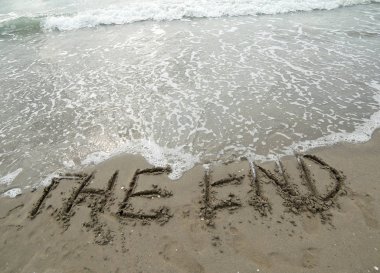 büyük metin dalga deniz kum plajındaki tarafından silindi End