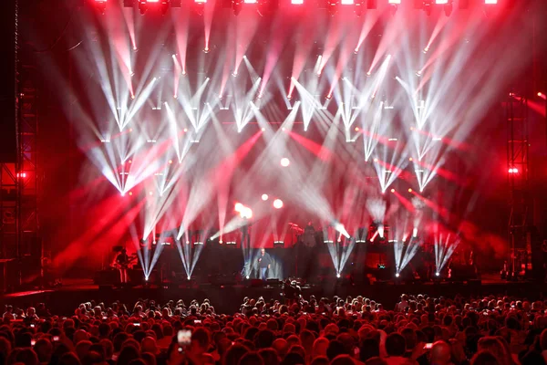 Verona Włochy Września 2018 Live Verona Arena Antonello Venditti Słynny — Zdjęcie stockowe