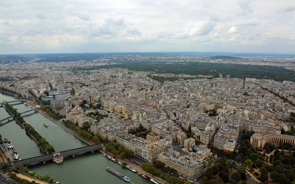 Panorama Parigi Con Senna Altri Edifici Dalla Torre Eiffel — Foto Stock