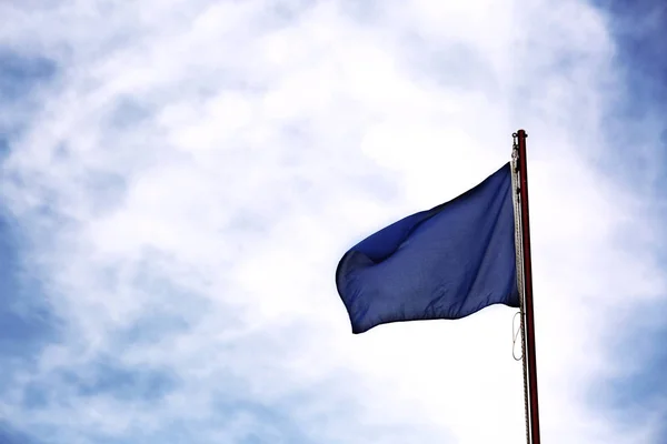 Bandera Azul Símbolo Contaminación Esta Área Este Símbolo Zona Sin — Foto de Stock