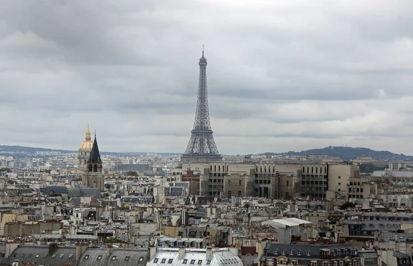 Πύργος Του Άιφελ Και Θόλο Της Les Invalides Στο Παρίσι — Φωτογραφία Αρχείου