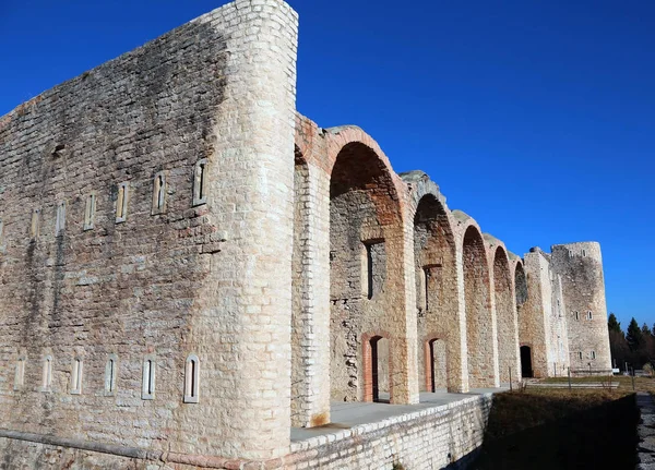 Murallas Antiguo Fuerte Primera Guerra Mundial Cerca Ciudad Asiago Provincia — Foto de Stock