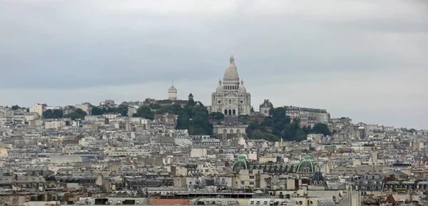 Basílica Del Sagrado Corazón Colina Butte Barrio Montmartre Norte París — Foto de Stock