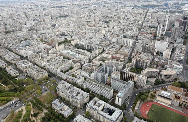 Viele Häuser Und Paläste Aus Eiffelturm Paris France — Stockfoto