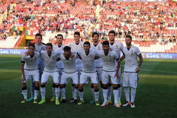 Vicenza Italy September 2016 Football Match Italian National Team Serbia — Stock Photo, Image