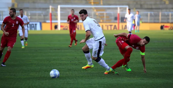 Vicenza Italia Settembre 2016 Cerri Alberto Maksimovic Durante Partita Calcio — Foto Stock