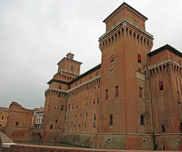 Antico Castello Ferrara Città Italia Detto Castello Estense — Foto Stock