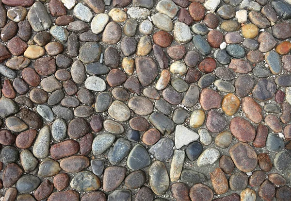 Hintergrund Aus Poliertem Kieselstein Teil Einer Antiken Römischen Straße — Stockfoto