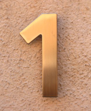 büyük metin sayı 1 altın Metal