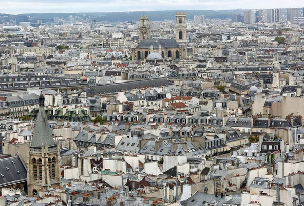 Παρίσι Γαλλία Αυγούστου 2018 Αστική Πανόραμα Από Notre Dame Πύργος — Φωτογραφία Αρχείου