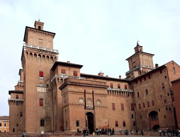 Ferrara Itália Novembro 2018 Antigo Castelo Medieval Chamado Castello Estense — Fotografia de Stock