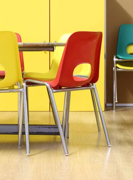Red Chair Classroom School Children — Stock Photo, Image
