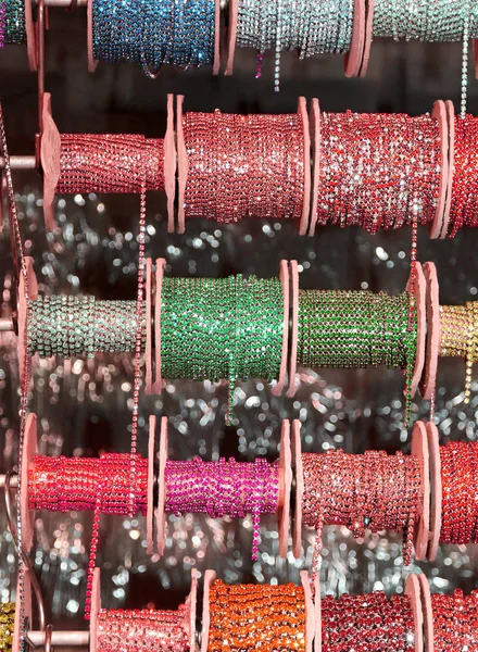 Shiny Reels Make Necklaces Sale — Stock Photo, Image