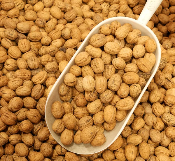 walnuts for sale in the organic grocery store