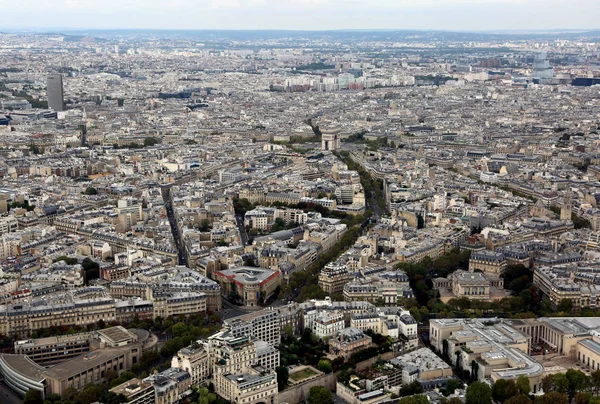 Stadtpanorama Von Der Metropole Paris Frankreich Von Der Spitze Des — Stockfoto