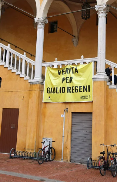 Ferrara Olaszország November 2018 Banner Olasz Szöveg Ami Azt Jelenti — Stock Fotó