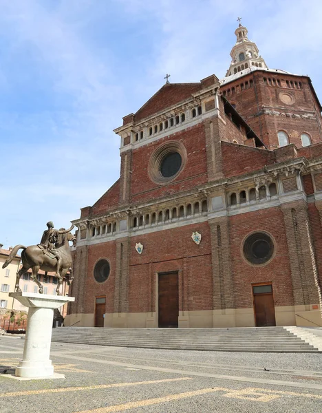 Pavia Katedrali Talyanca Dil Güneş Kral Anlamına Gelir Regisole Heykeli — Stok fotoğraf