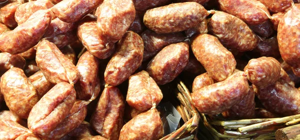 background of many salami made with wild boar meat a typical Italian cuisine of the region of Tuscany