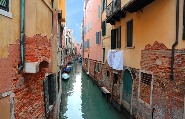 Canal Navegable Estrecho Venecia Italia Las Vías Navegables Son Manera — Foto de Stock