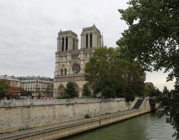 Notre Dame Paris Fiume Senna Francia — Foto Stock