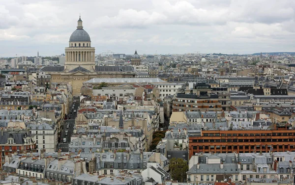 Αστική Πανόραμα Του Παρισιού Στη Γαλλία Πάνθεον Και Περισσότερα Κτίρια — Φωτογραφία Αρχείου