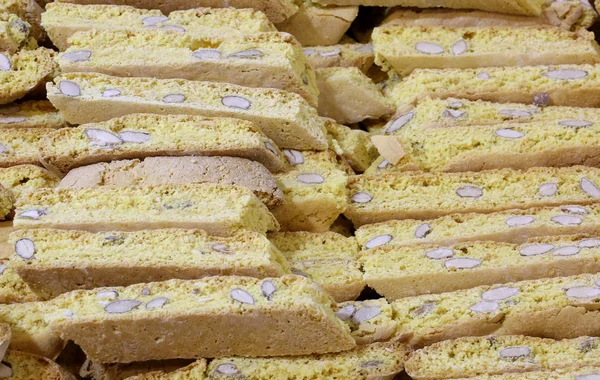 Υπόβαθρο Των Αποξηραμένων Cookies Που Ονομάζεται Cantucci Στην Ιταλική Γλώσσα — Φωτογραφία Αρχείου