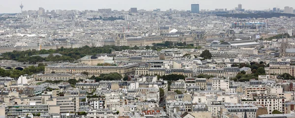 Paris Frankreich August 2018 Stadtbild Mit Vielen Gebäuden Und Raster — Stockfoto