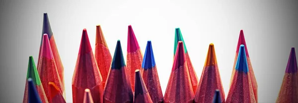 Background Colored Wooden Pencils Tip Many Colors Vintage Old Effect — Stock Photo, Image