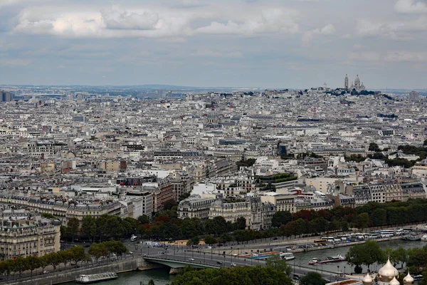 Wonderful Panorama Parisian City Seen Eiffel Tower — Stock Photo, Image