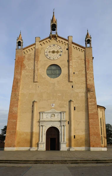 Padua City Yakınındaki Kuzey Talya Daki Montagnana Şehrin Antik Katedrali — Stok fotoğraf