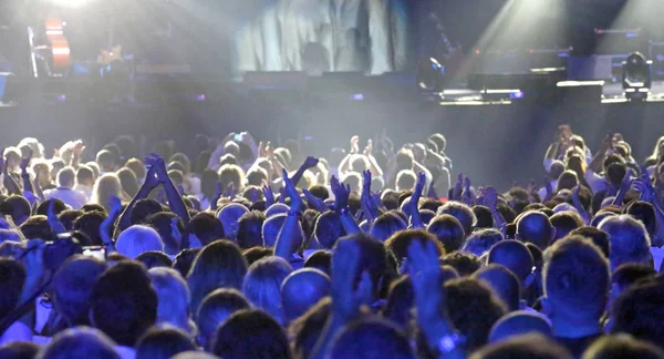 Hoofden Van Mensen Stadium Tijdens Live Concert — Stockfoto