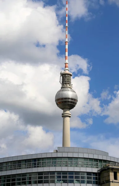 Berlin, Germany - August 19, 2017: TV Tower called fernsehturm in German language. The Tower was constructed between 1965 and 1969 in Alexanderplatz in Berlin-Mitte