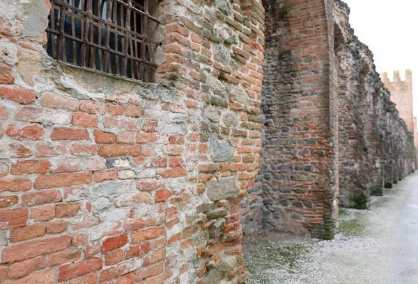 Gamla Stadsmuren Montagnana Stad Regionen Veneto Norra Italien — Stockfoto