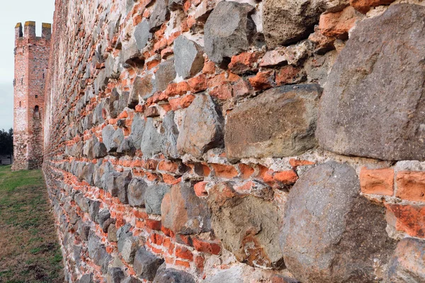 Antike Stadtmauer Von Montagnana Stadt Der Nähe Von Padua Stadt — Stockfoto