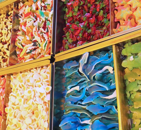 Colorful Candies Different Tastes Sale Candy Store — Stock Photo, Image