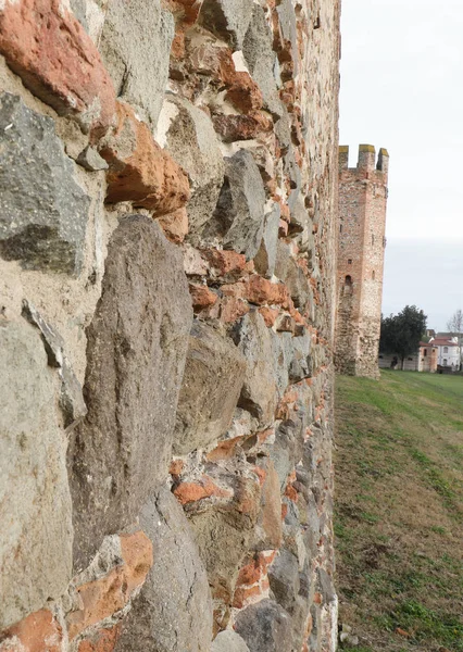 Antik Kent Duvar Veneto Bölgesi Kuzey Talya Daki Eski Montagnana — Stok fotoğraf