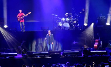 Verona, Vr, İtalya - 23 Eylül 2018: Live konser Antonello Venditti, Verona Arena bir İtalyan şarkıcı-söz yazarı ve müzisyen