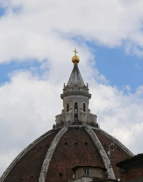 Big Dome Katedrali Floransa Talya Üstte Büyük Altın Küre — Stok fotoğraf
