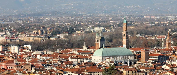Panorama Della Città Vicenza Nel Nord Italia Con Famoso Monumento — Foto Stock