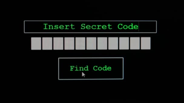 klikněte na zelené tlačítko Najít kód generovat náhodná čísla pro přístup k chráněné systém