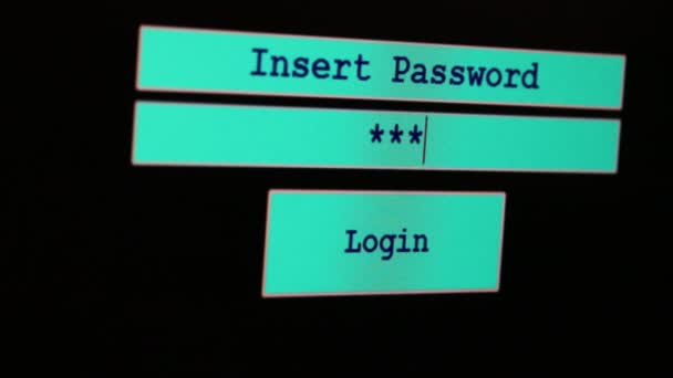 Нажмите Кнопку Find Password Сгенерировать Случайный Код Поиска Пароля — стоковое видео