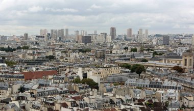 paris eiffel Tower Panoraması bölgesinin yüksek gökdelenler ile La Defense denilen