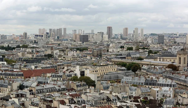 Panorama Von Paris Vom Eiffelturm Mit Den Hohen Wolkenkratzern Des — Stockfoto