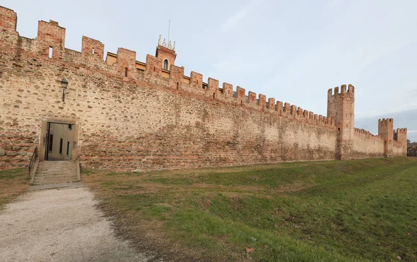 Długich Murów Montagnana Miasta Pobliżu Miasta Padwa Północnych Włoszech — Zdjęcie stockowe