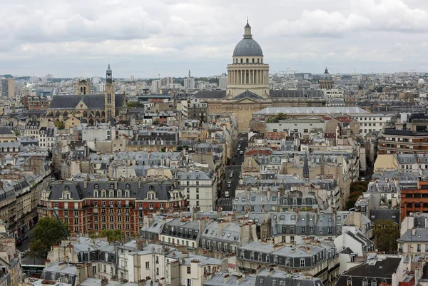 Panorámás Kilátás Nyílik Párizs Franciaország Nagy Kupola Pantheon — Stock Fotó