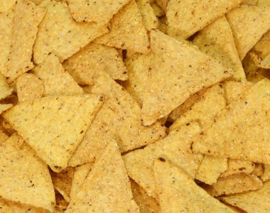 arka plan sarı tortilla cips Mısır sebze yağ ve tuz ile yapılan